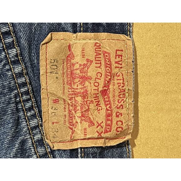 Vintage Levi’s 501 Shrink To Fit 38x34 2003 Raw Denim Great Shape - Picture 4 of 9